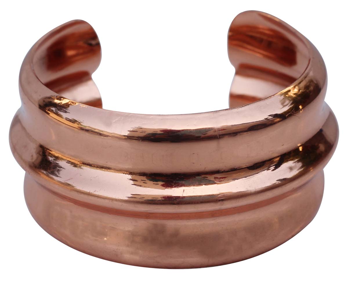 Bracelets in Bulk – Cuff Bracelet – Cast in Brass – Copper Color Finish – Ribbed Pattern – Wholesale Bulk Bracelets 